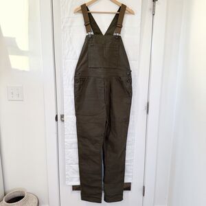NWOT  REI Co-op Trailsmith Overalls Women's Medium 32L Olive Green Canvas Work